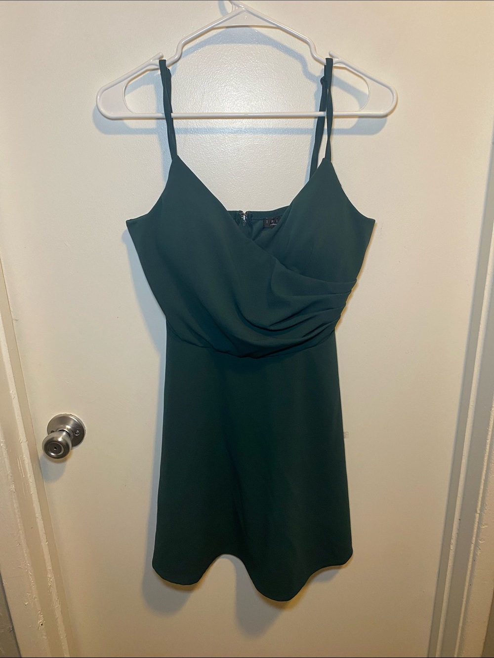Trixxi Teal Green Spaghetti Strap Mini Dress